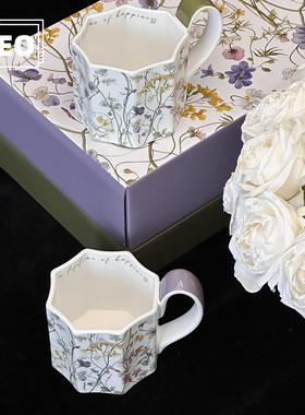 ZOEO「绽璎」2025新款马克杯套装情侣对杯伴手礼高级感下午茶水杯