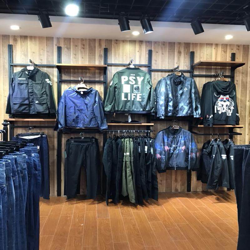 定制服装店展示架服装货架上墙式立柱男女装铁艺组合衣服架双