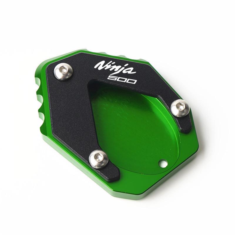 适用川崎忍者NINJA500 Z500改装CNC铝合金边撑加大垫摩托车配件