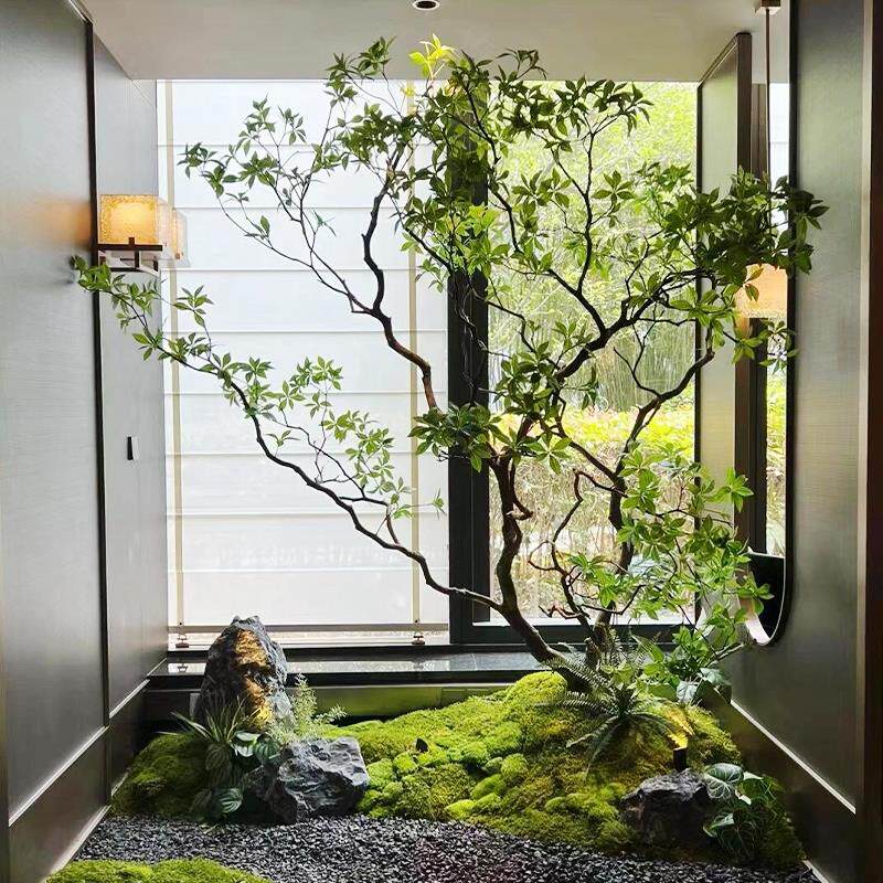 仿真绿植造景高级仿真鸡爪槭马醉木吊钟假树室内景观假树装饰造景