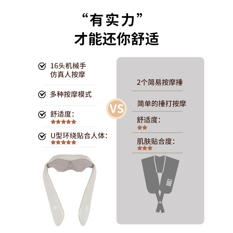 颈椎按摩器仪电动车载家用劲腰背部肩膀脖子酸痛无线揉捏加热披肩