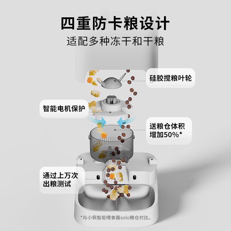小佩智能双子星喂食器双仓自动投食机定时自助出粮猫食盆宠物用品