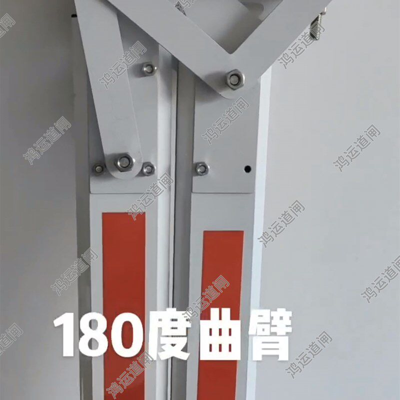 曲臂道闸杆科拓90度折臂限高配件捷顺折叠八角180栅栏杆停车场地