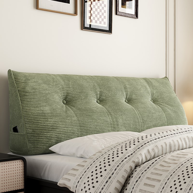 复古灯芯绒三角枕无床头靠垫床靠背垫软包榻榻米沙发大靠枕可拆洗