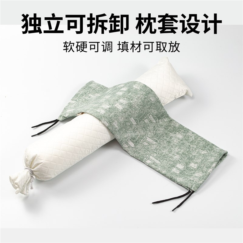 PE软管枕头透气单人四季通用睡眠水洗可调高低颈椎枕专用糖果圆枕