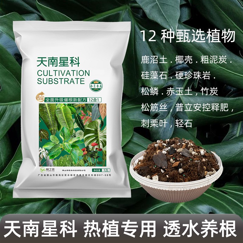 龟背竹专用土天南星科热植营养土花烛蔓绿绒海芋秋海棠春羽泥炭土