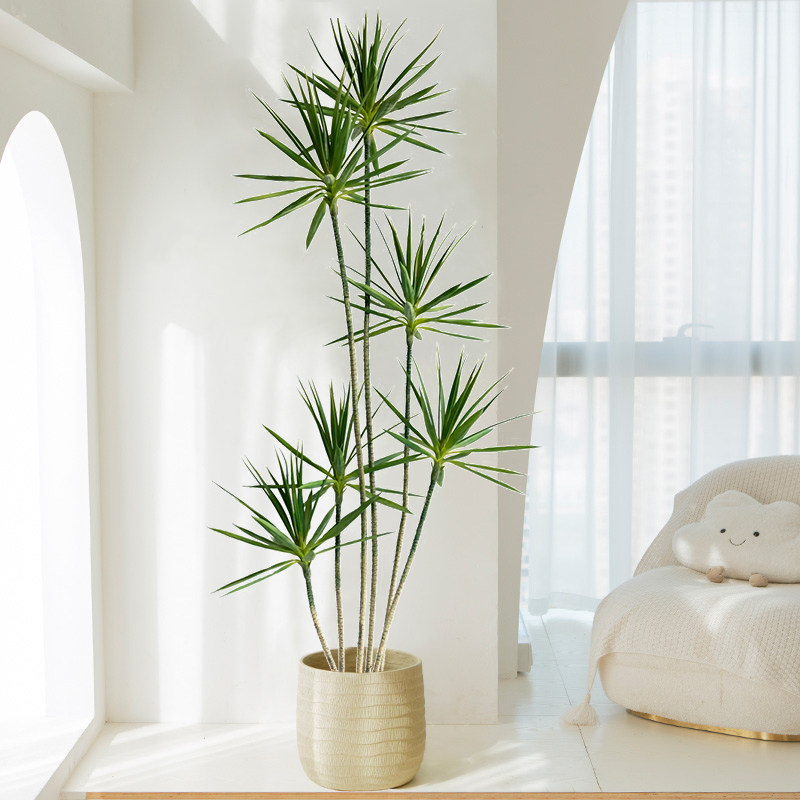 假绿植龙血树轻奢彷真植物高端室内客厅装饰落地摆件大型彷生花树