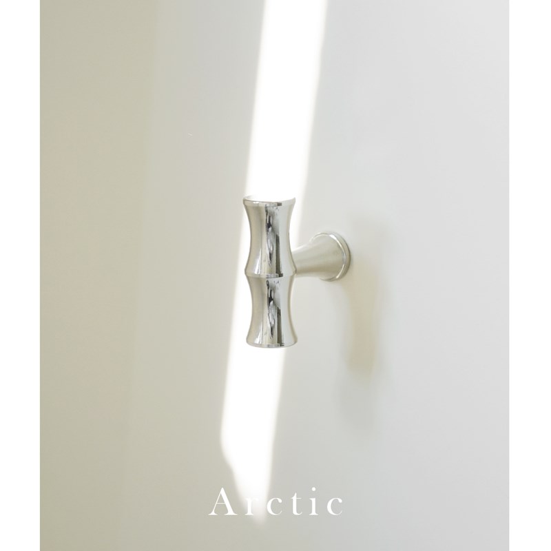Atelier Arctic 原创设计竹节黄铜柜门拉手银色橱柜衣柜抽屉把手图片