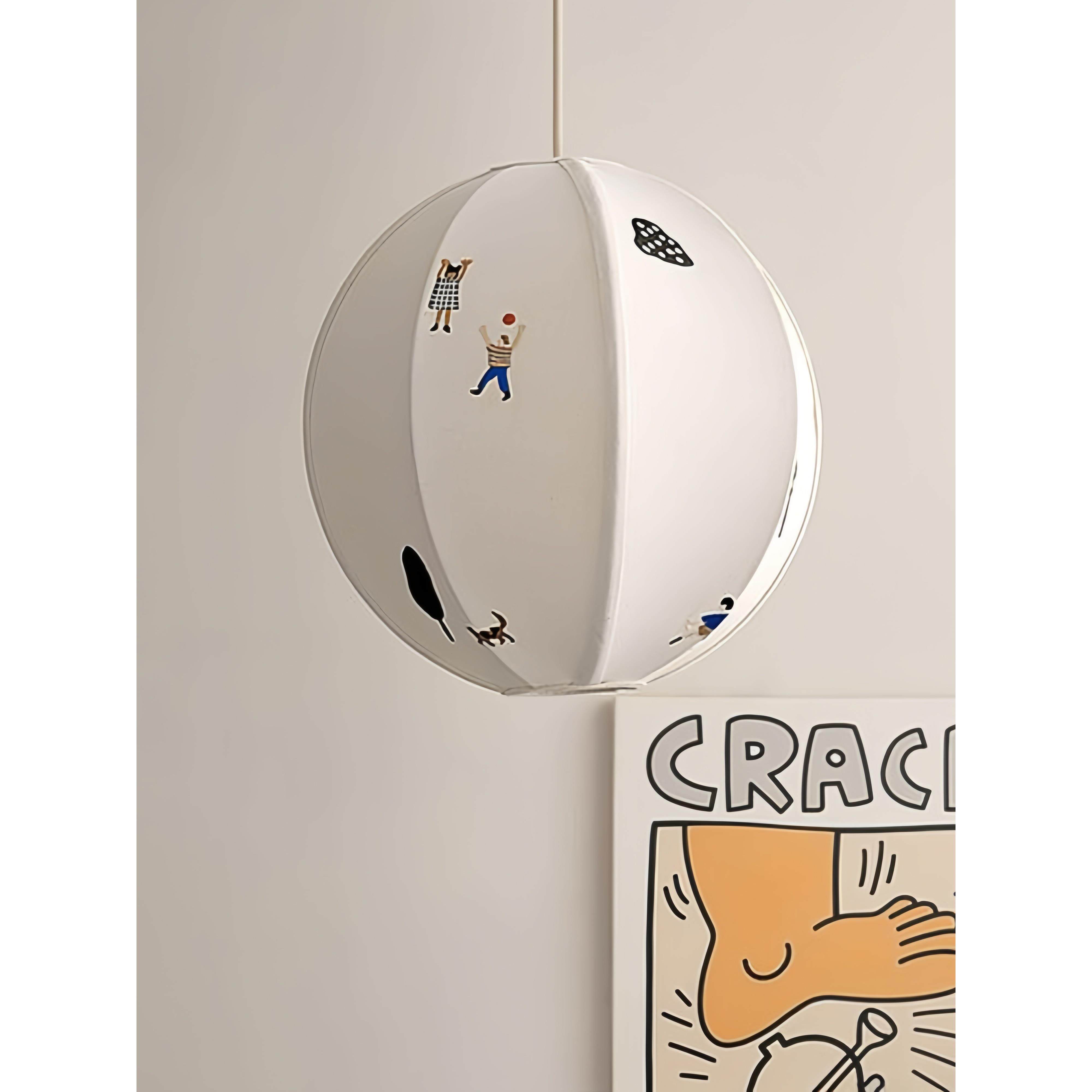 丹麦PARK儿童公园刺绣吊灯创意覆古个性卧室灯北欧布艺餐厅装饰灯