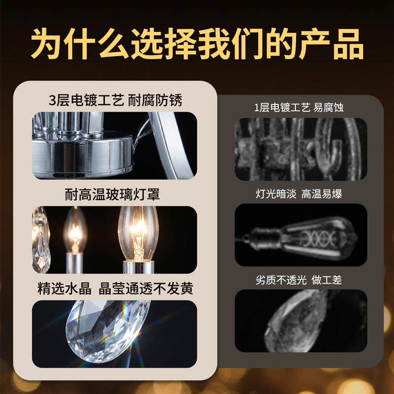 2026婚礼堂铁艺电镀水晶吊灯酒店大堂吊顶灯婚庆道具装饰水晶吊灯
