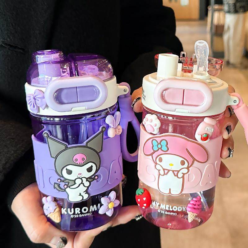 库洛米儿童水杯上学专用夏季新款2025女孩吸管杯塑料学生杯子可携,餐饮具,随手杯,淘宝优惠券,粉丝福利购,淘宝优惠卷