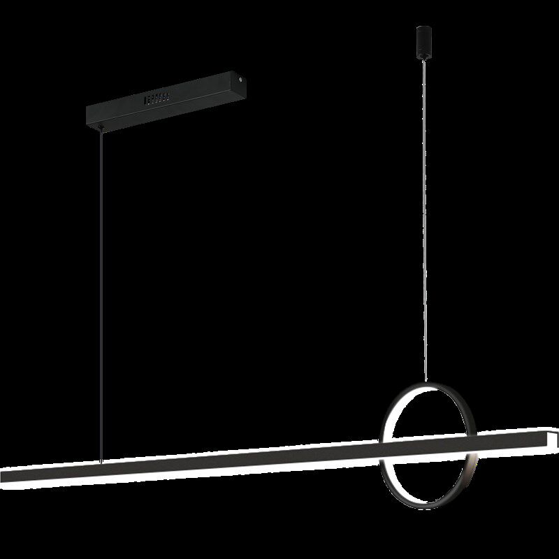 北欧简约餐厅吊灯100CM-120CM LED变光长条饭桌灯 铁艺喷漆磨砂灯