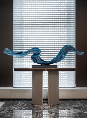 抽象艺术品入口装饰高端大型雕塑新中国风客厅别墅酒店大堂装饰