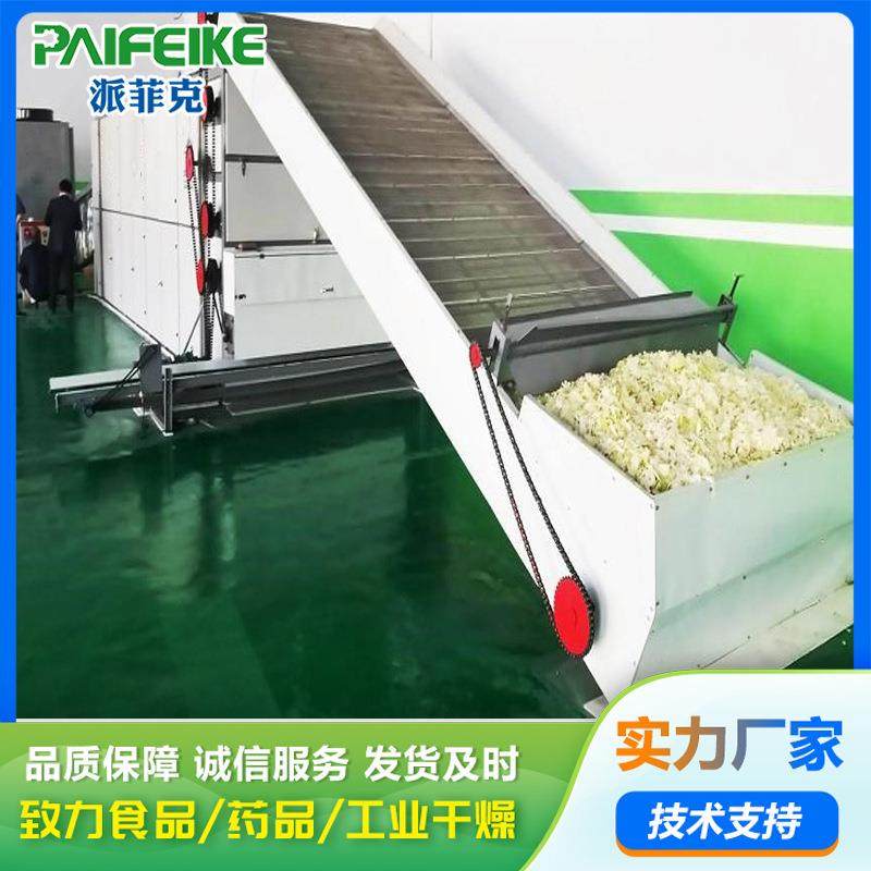 蔬菜萝卜条网带式干燥设备中药材黄蜀葵豆角烘干机红薯条烘干线