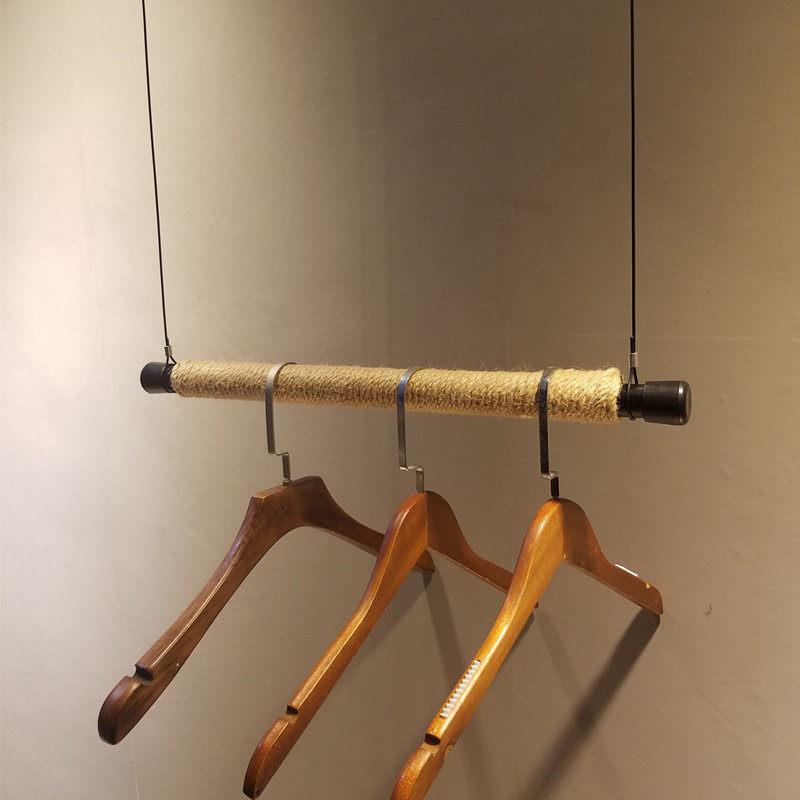 服装店吊挂 麻绳吊环吊架悬挂衣架 上墙壁挂吊杆童装女装展示架
