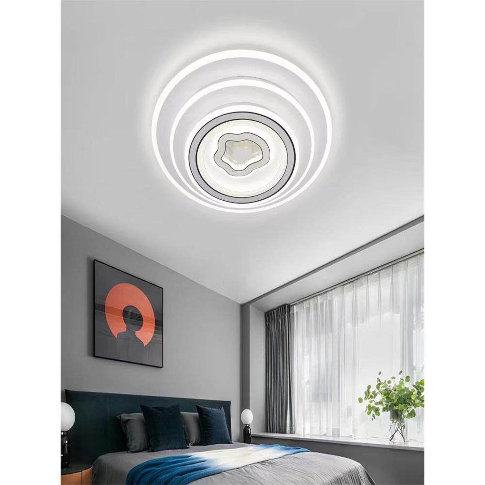 LED吸顶灯调光调色客厅灯简约现代超薄卧室灯圆形房间灯