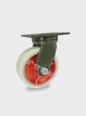 热销8寸12寸f3白色尼龙万向轮工业轮单轮重型定向铁芯尼龙脚轮