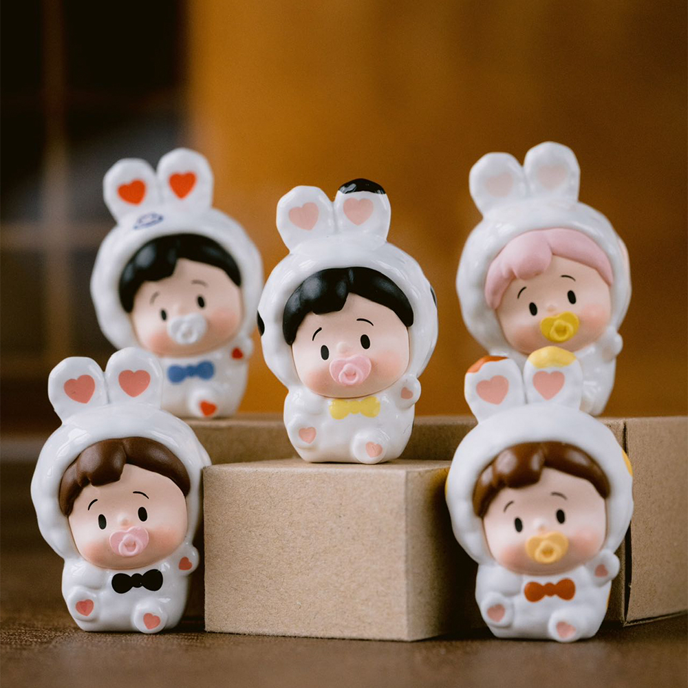 放肆生长潮玩小花卷豆豆兔系列萌粒潮玩摆件盲袋手办礼物