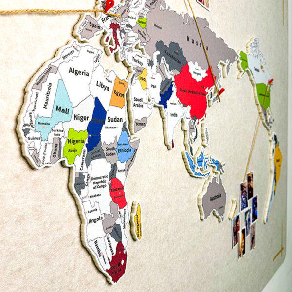 网红环游世界旅行打卡地图中国城市旅游回忆照片墙立体易安装环保