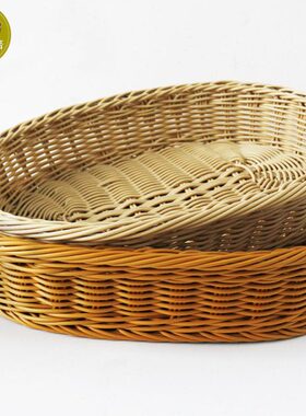 长仿N黑色白篮塑料1棕色S345面包托盘NS藤篮三能米清洗易型方4145