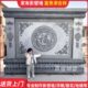 照壁花岗岩别墅背景墙壁屏风福字晚青红壁画浮雕影石雕霞庭院墙石