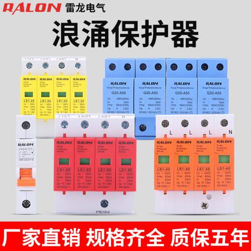 雷龙电气 浪涌保护器 SCB后备保护器 SPD 一级浪涌 电涌保护器 T1