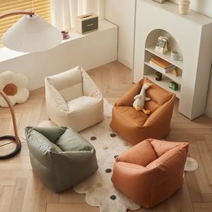 儿童懒人沙发座椅单人男女孩皮榻榻米小地垫幼儿园阅读区宝宝凳子