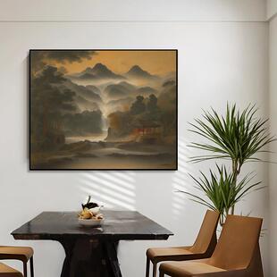 定制姓氏新中式电表箱装饰画中式免打孔配电箱超薄强电闸开关盒盖