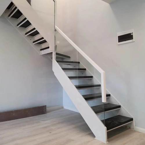 定制安装玻璃护栏扶手实木踏步复式别墅楼梯挑高loft公寓网红楼梯