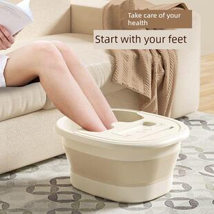 友勤足浴桶可折叠家用加厚保温新型便携式足浴保健按摩盆
