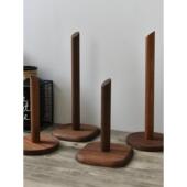 一物一家乌檀实木质立式 厨房纸巾架子家用卷筒卫生纸收纳层架置物