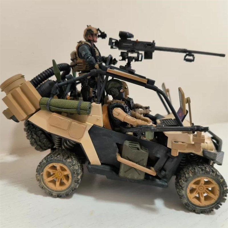 美单沙滩车全地形越o野车模3.75寸1:18兵人载具改装改造