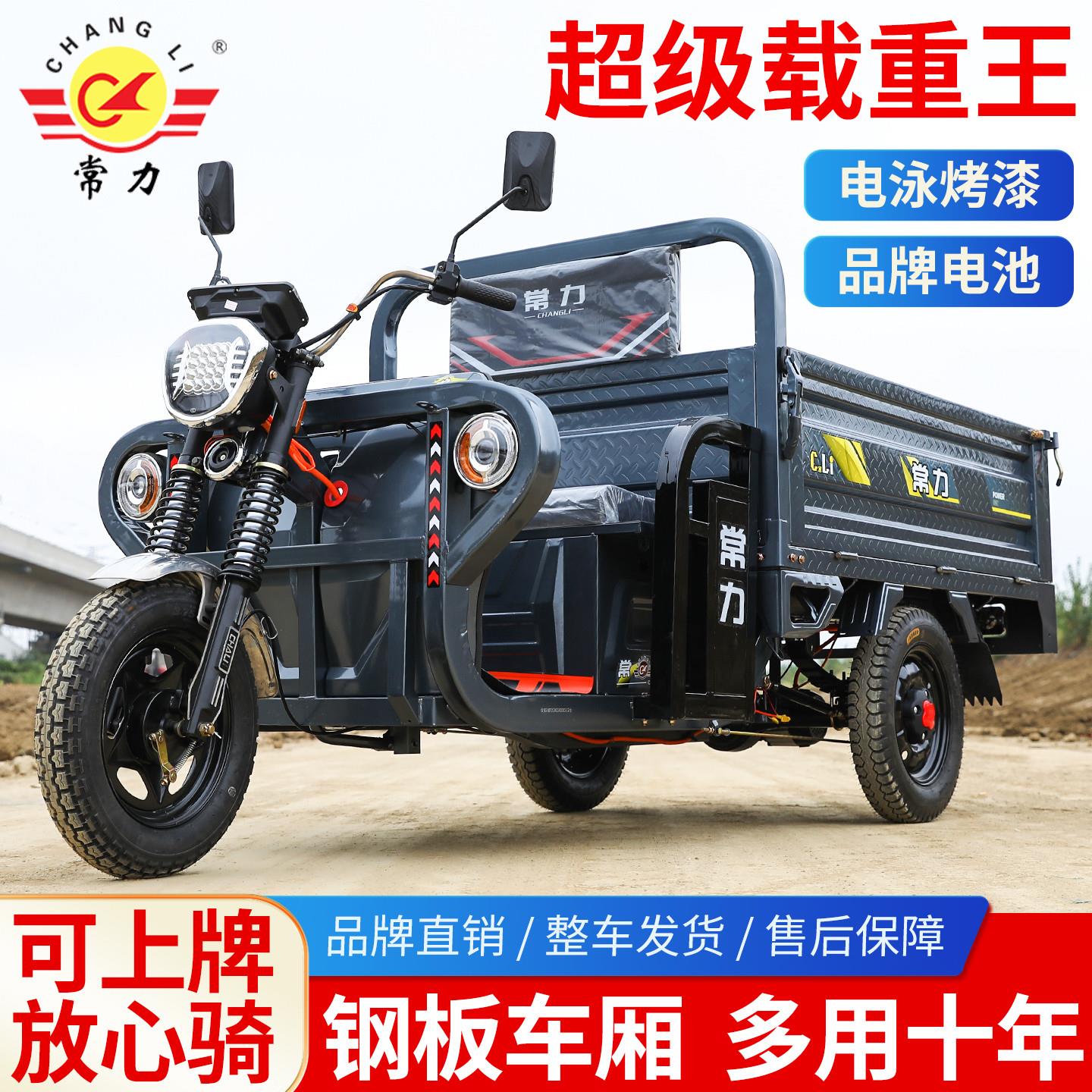 电动三轮车拉货家用农用大功率载重王山区爬坡货运大型三轮电瓶车