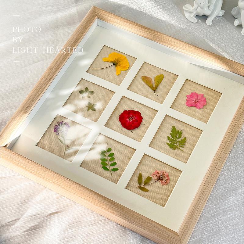永生花干花压花植物标本复古相框家居摆件装饰画壁挂手作生日礼物