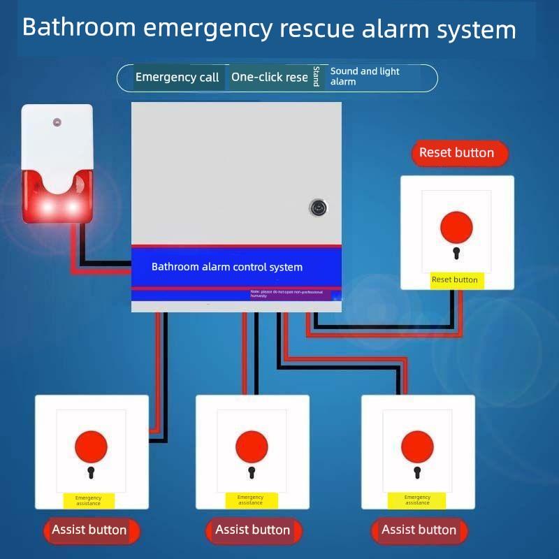 残卫求助报警系统无障碍残疾人卫生间呼叫报警器紧急求助救控制器