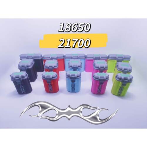 18650锂电池收纳盒2节4节18650电池盒 21700电池盒 多颜色3D打印