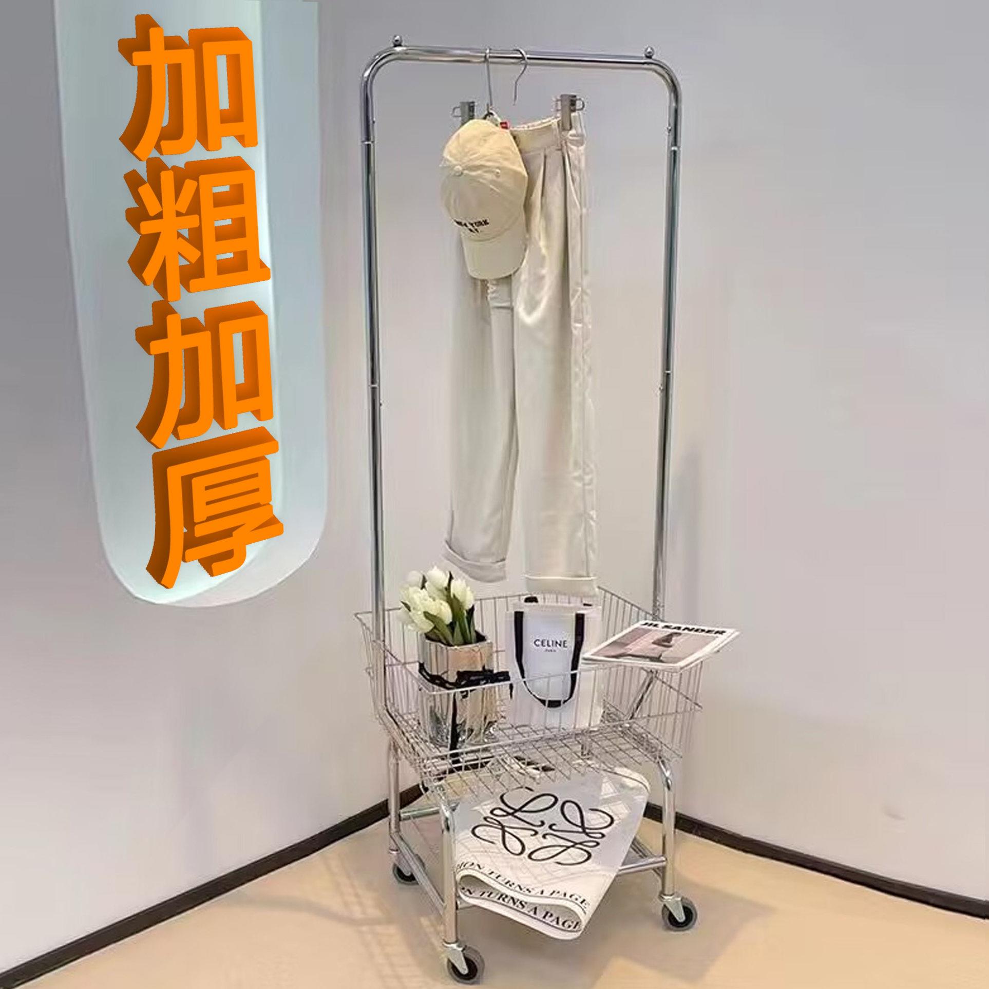 服装店专用挂衣架陈列架可移动推车家用晾衣架卧室落地式收纳货架