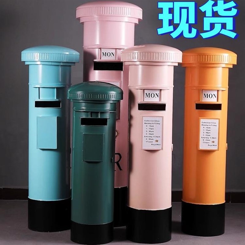 电话亭定制邮政信筒邮筒纯手工打造怀旧复古铁艺摆件做旧防腐防锈