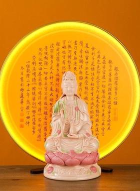 led佛像背光灯佛龛圆形投射灯心经灯菩萨背后佛光圈佛龛背后装饰