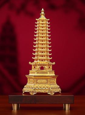 黄铜花丝金色文昌塔13层摆件家居书房桌面装饰品登科及第送礼品