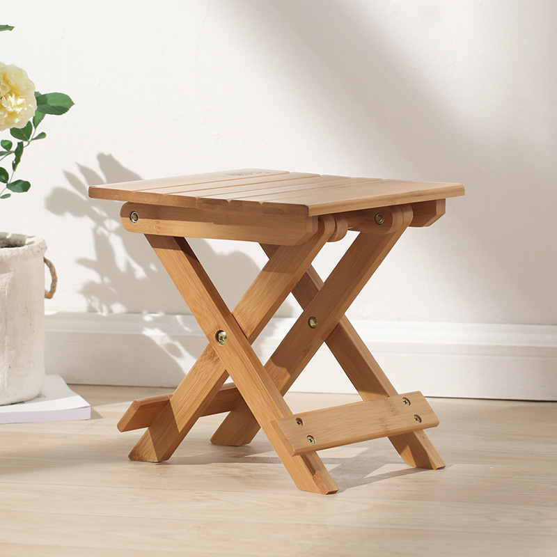 小板凳竹木矮凳方凳家用儿童小型换鞋凳客厅阳台简约现代泡脚凳子