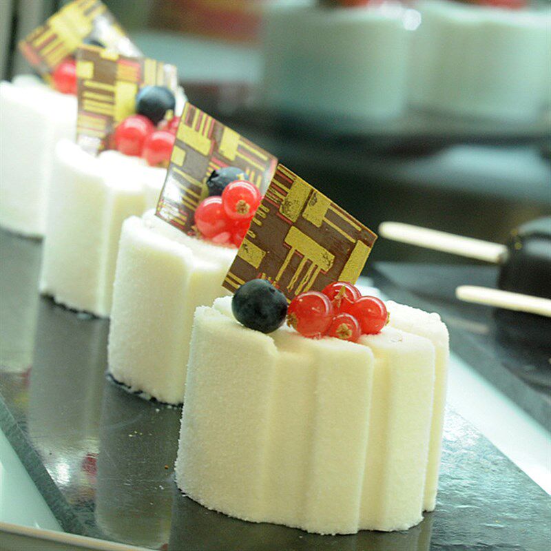 多连圆柱条纹矽胶模巧克力冰模耐高温模具蛋糕布丁烘焙模045/108