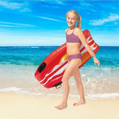 儿童冲浪板充气浮板海边便携学游泳圈水上浮排漂流踩水板玩水玩具