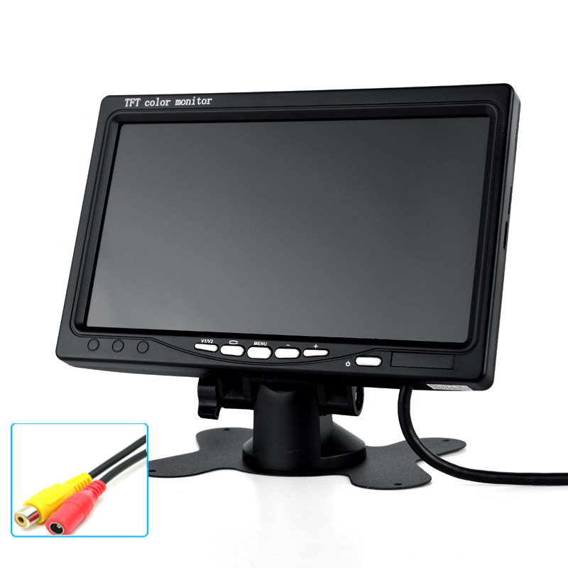 12v24v半挂车收割机货车倒车影像监控系统AV头 航空头显示器