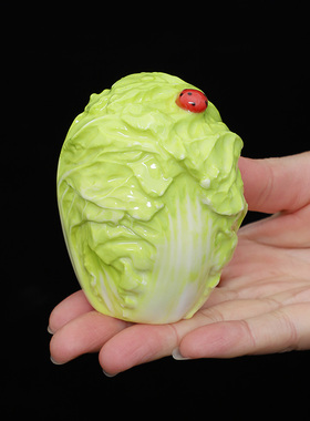 白菜摆件b小号陶瓷招财家居客厅办公室桌面大白菜装饰品工艺品摆