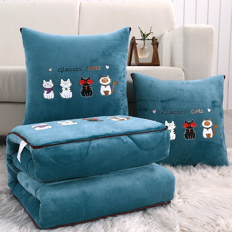 抱枕被子两用靠垫被n沙发办公室午休靠枕头被空调汽车午睡床头靠