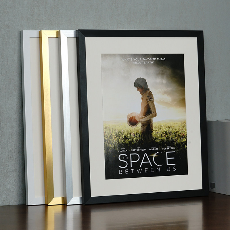 简约铝合金海报相框挂墙宽边宣传广告a1A2 60 90装裱边框展示画框