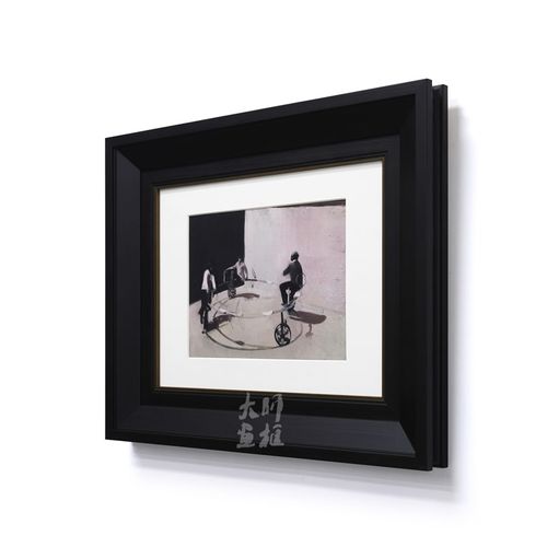 定制实木油画框外框水彩装裱a4相框镜框复古典黑色拼图国画唐卡4k