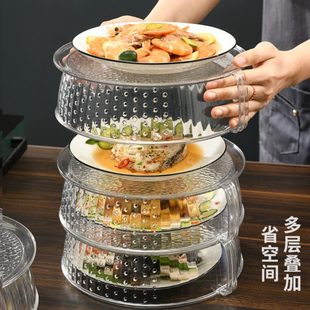 长促家用透气菜罩 透明饭菜防尘 多层防蝇盖菜罩子 剩菜罩食物罩