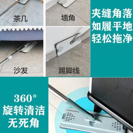 厂促Gy免手洗懒人平板拖把一拖净家用2024新款拖布墩布拖地带桶地